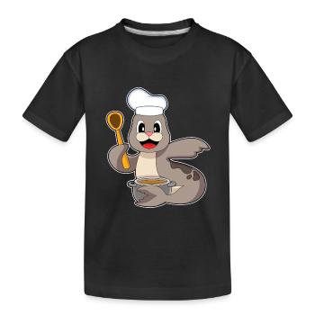 Cuisinier Sceller Cuisson Cuisson Cuisson - T-shirt bio Premium Enfant - noir - Devant