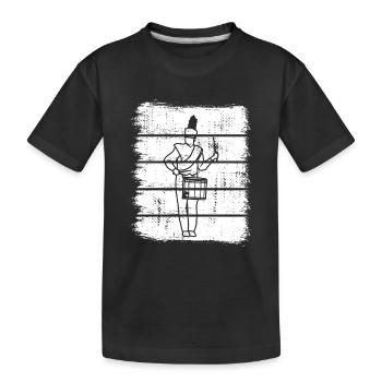 Croquis de batteur - T-shirt bio Premium Enfant - noir - Devant