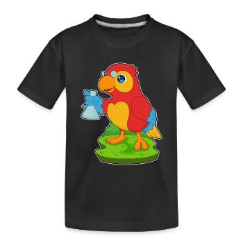 Chimie du tube à essai Parrot Teacher - T-shirt bio Premium Enfant - noir - Devant