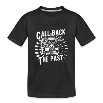 Bringing back the past - Kids' Premium Organic T-Shirt - black - Front