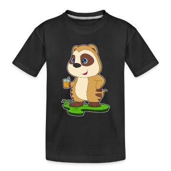 Erdmännchen Saft - Kinder Premium Bio T-Shirt - Schwarz - Vorne