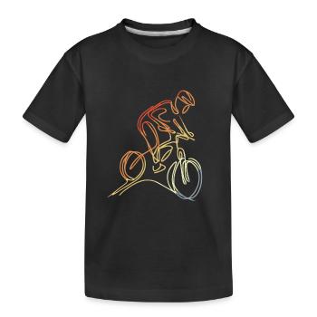Look vintage de vététiste - T-shirt bio Premium Enfant - noir - Devant
