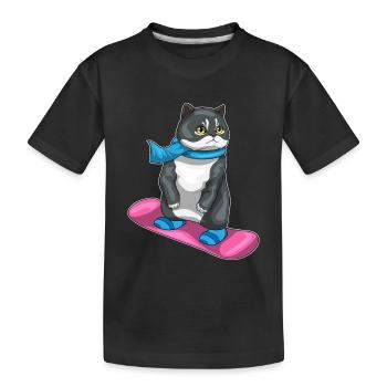 Snowboard britannique à cheveux courts - T-shirt bio Premium Enfant - noir - Devant