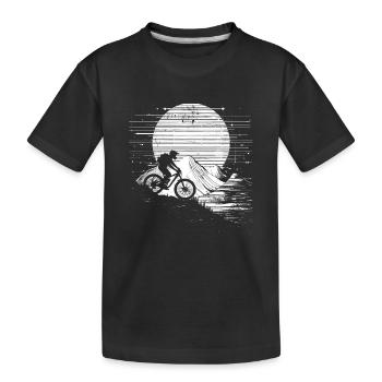 Croquis de vététiste - T-shirt bio Premium Enfant - noir - Devant