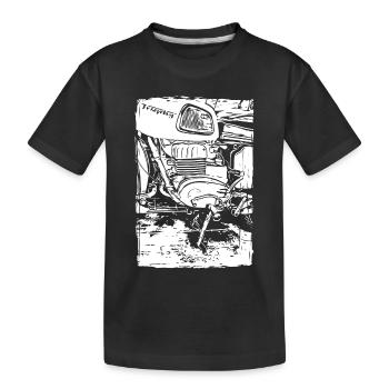 Empreinte du bloc moteur MZ ES 250 - T-shirt bio Premium Enfant - noir - Devant
