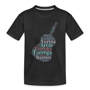 Compositeurs pour Guitare classique espagnole - T-shirt bio Premium Enfant - noir - Devant