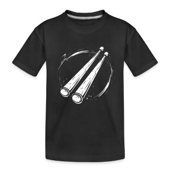 Croquis de baguettes - T-shirt bio Premium Enfant - noir - Devant