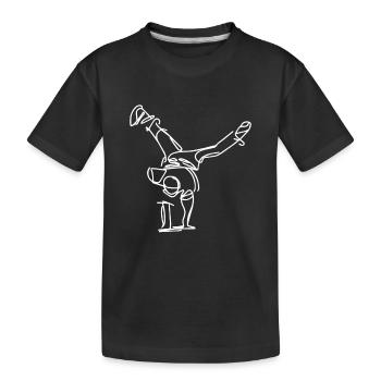 Dessin de Breakdancer - T-shirt bio Premium Enfant - noir - Devant