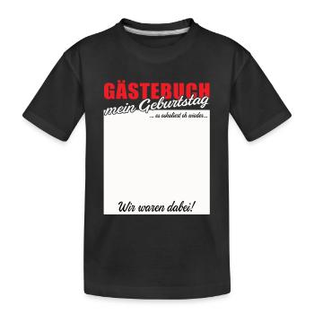 Guestbook Birthday Greeting - Kids' Premium Organic T-Shirt - black - Front