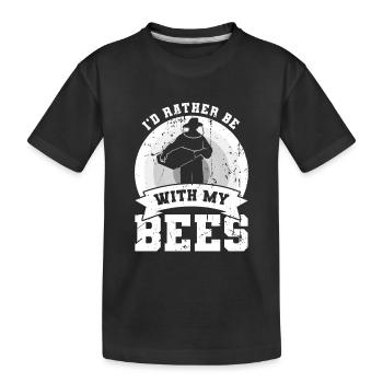 Lustiger Imker Witz - Kinder Premium Bio T-Shirt - Schwarz - Vorne
