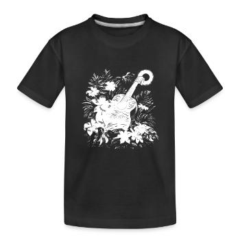 Guitar - Kids' Premium Organic T-Shirt - black - Front