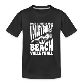 Blague sur un joueur de beach-volley - T-shirt bio Premium Enfant - noir - Devant