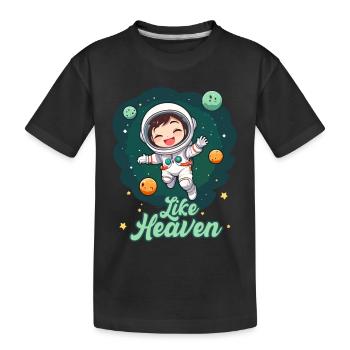 Like Heaven - Astronaut - Kinder Premium Bio T-Shirt - Schwarz - Vorne