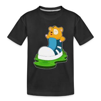 Hamster Schuh - Kinder Premium Bio T-Shirt - Schwarz - Vorne