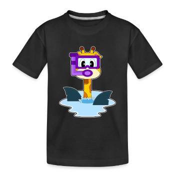 Plongée en snorkel pour plongeurs girafes - T-shirt bio Premium Enfant - noir - Devant