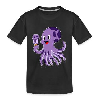 Octopus Popsicles - Kids' Premium Organic T-Shirt - black - Front