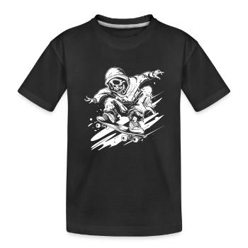 Skateboarding Cartoon-Stil - Kinder Premium Bio T-Shirt - Schwarz - Vorne