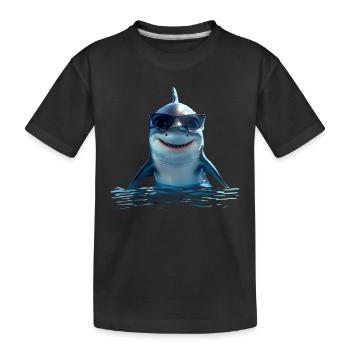 Requin Requin Requin Tigre Requin Requin Gris Grand Requin Blanc - T-shirt bio Premium Enfant - noir - Devant