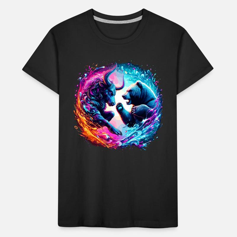 Bull vs Bear Exchange Battle Kids' Premium Organic T-Shirt
