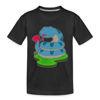 Jeu de cartes Snake Poker Poker - T-shirt bio Premium Enfant - noir - Devant