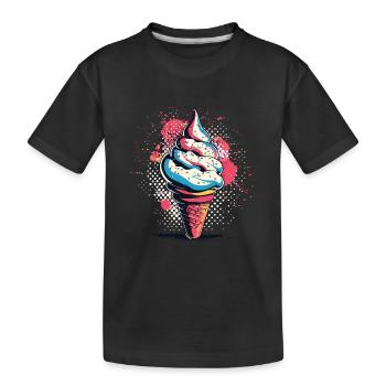 Crème glacée Vintage - T-shirt bio Premium Enfant - noir - Devant