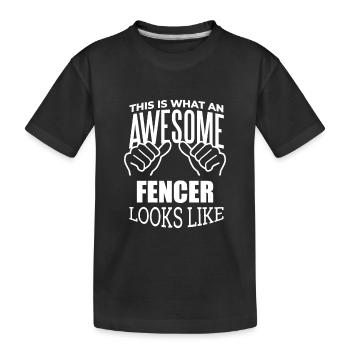 Escrime Escrime - T-shirt bio Premium Enfant - noir - Devant
