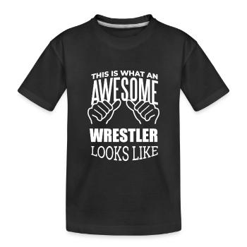 Wrestling - Kids' Premium Organic T-Shirt - black - Front
