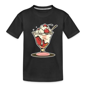 Dessin de coupe glacée - T-shirt bio Premium Enfant - noir - Devant
