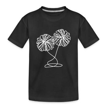 Dessin de pompons de pom-pom girl - T-shirt bio Premium Enfant - noir - Devant