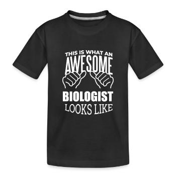 biologiste - T-shirt bio Premium Enfant - noir - Devant