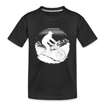 Dessin de vététiste - T-shirt bio Premium Enfant - noir - Devant