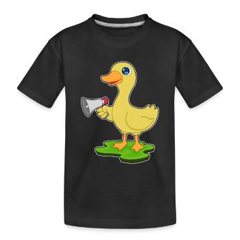 Mégaphone de canard - T-shirt bio Premium Enfant - noir - Devant