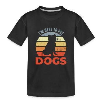 Hundehalter Witz - Kinder Premium Bio T-Shirt - Schwarz - Vorne