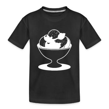Dessin de coupe glacée - T-shirt bio Premium Enfant - noir - Devant