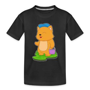Seau d’eau pour chat - T-shirt bio Premium Enfant - noir - Devant