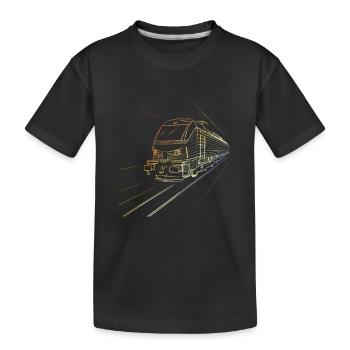 Train Croquis Look des années 90 - T-shirt bio Premium Enfant - noir - Devant