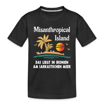 Misanthropical Island Sommer Urlaub Mallorca Fun - Kinder Premium Bio T-Shirt - Schwarz - Vorne