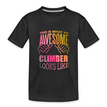 escalade - T-shirt bio Premium Enfant - noir - Devant