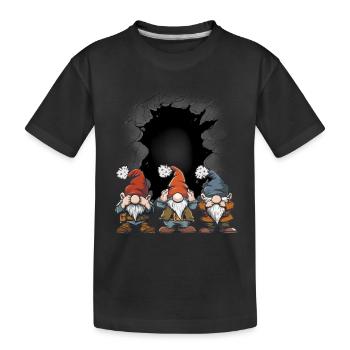 Nains, Nains, Gnomes, , , Contes de fées, Enfant - T-shirt bio Premium Enfant - noir - Devant