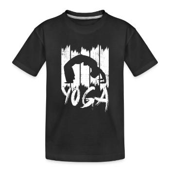 Yoga Pose - Kinder Premium Bio T-Shirt - Schwarz - Vorne