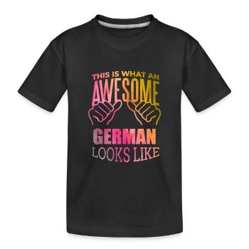 Allemagne - T-shirt bio Premium Enfant - noir - Devant