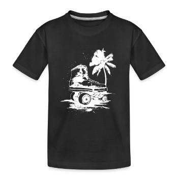 Rollschuhlaufen Zeichnung - Kinder Premium Bio T-Shirt - Schwarz - Vorne