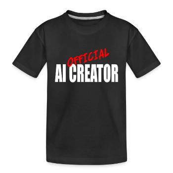 Offizielles AI Creator Grafikdesign - Kinder Premium Bio T-Shirt - Schwarz - Vorne