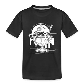 Sundae à la crème glacée graphique - T-shirt bio Premium Enfant - noir - Devant
