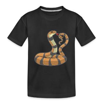Rouge à lèvres serpent - T-shirt bio Premium Enfant - noir - Devant