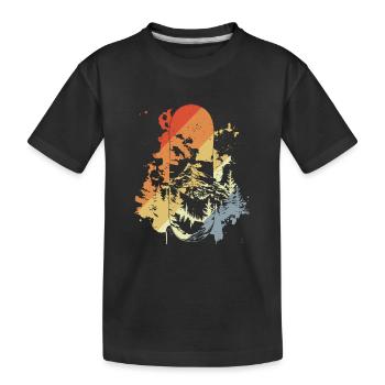 Snowboard Look Vintage - T-shirt bio Premium Enfant - noir - Devant