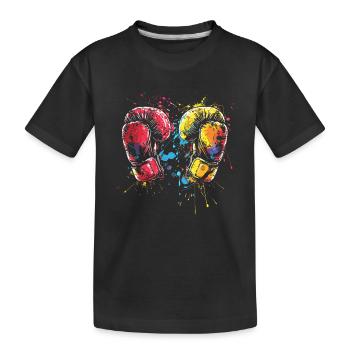 Kickboxing Gloves - Kids' Premium Organic T-Shirt - black - Front