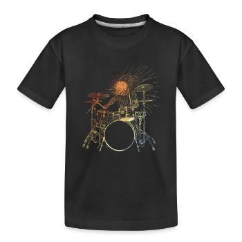 Batteur Look Vintage - T-shirt bio Premium Enfant - noir - Devant