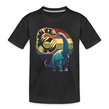 Brachiosaurus 6 Years 6th Birthday Gift - Kids' Premium Organic T-Shirt - black - Front