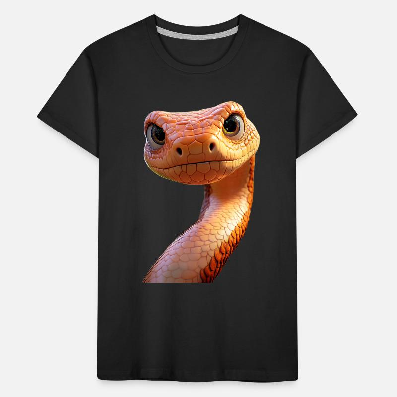 Schlange Python Kobra Mamba Klapperschlange Snake Kinder Premium Bio T-Shirt